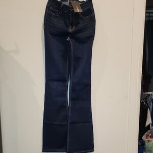 Fashion Nova Dark Blue Flared Jeans